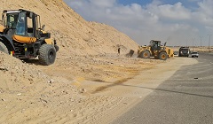 نظافة القاهرة ترفع كفاءة محور المشير محمد علي فهمي