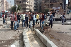 متابعة اعمال التطوير اليومية الجارية بميدان بقطر ( الالف مسكن )