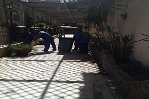 حملات نظافه ورفع المخلفات وكافة التراكمات بشوارع  الحي