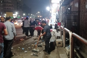 حملة لرفع الباعة الجائلين من ميدان الحلمية