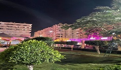 رفع كفاءة منظومة الانارة بحديقه القصر