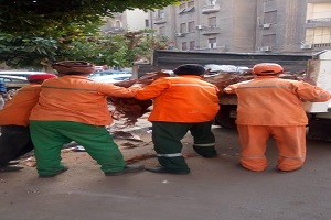 متابعة أعمال النظافة بجاردن سيتي 