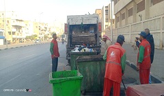 رفع وتجريد الأتربة لجميع محاور وشوارع المنطقة الشمالية