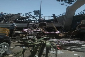 حملة لرفع الإشغالات في مختلف شوارع الحي