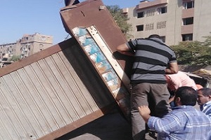 حملة لرفع الإشغالات والباعه الجائلين من محطة الجراج