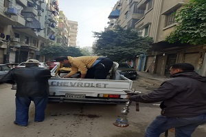 حملة لرفع الاشغالات بنطاق الحي 