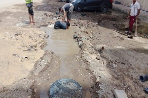 متابعة الأعمال اليومية بالحي 