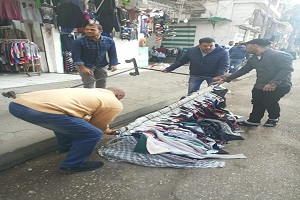 حملة لرفع الإشغالات من شارع ٢٦ يوليو