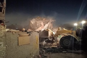 حملة لازالة العشش المقامة على اراضى الدولة بمحور ترعة الطوارىء