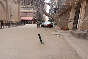 رفع الحواجز الحديدية والاسمنتية من شوارع الحى 