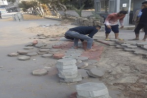 التواجد الميداني المستمر لإستعادة المظهر الحضاري لشوارع الحي