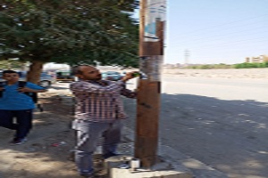 ​حمله صيانة موسعة للأعمدة والكشافات بنطاق الحي