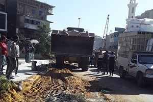 حملة مكبرة لازالة الاشغالات بشارع الحرية