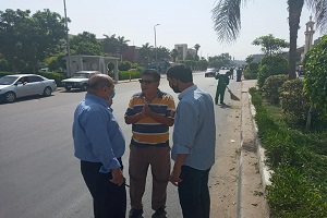 متابعة اعمال النظافة بالحي 