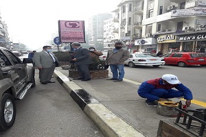 متابعة تنفيذ أعمال التطوير بالحي