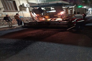 صيانة وترميم الطرق بالحي