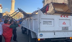 حملة استهدفت تمشيط ورفع الإشغالات بنطاق الحي