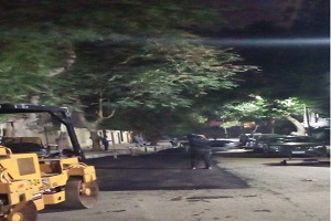 رصف وترميم شوارع الحي