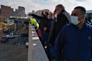 بحضور رئيس الحي وزير النقل يتفقد مشروع تطوير الدائري 