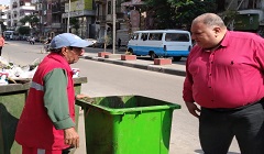 متابعة أعمال النظافة ورفع المخلفات والرتش 