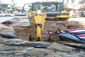 اصلاح ماسوره مياه في شارع حسنين دسوقي بحي المعادي