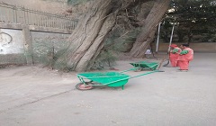 استكمال حملة النظافة في شارع ٤ بالحي