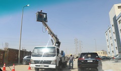 الانتهاء من اعمال رفع كفاءة منظومة الإضاءة بالمنطقة الصناعية بالقطامية