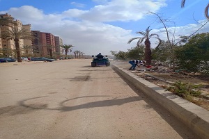 حملة نظافة في حلوان حول قصر خديجه والكابريتاج العلاجي