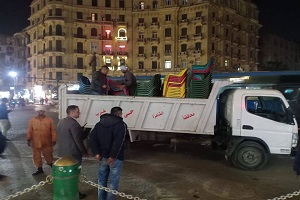 حملة ليلية لرفع الإشغالات