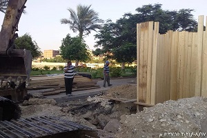 حمله لإيقاف أعمال البناء المخالف ببعض شوارع الحي