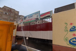 حمله لتطهير وتعقيم محيط المدارس بنطاق حي حلوان