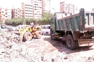 حملات نظافه ورفع مخلفات الأشجار بمختلف شوارع الحي