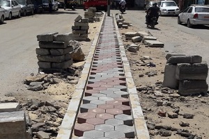 تطوير ورفع كفاءة الطرق والارصفة بالحي