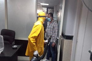 تعقيم وتطهير مبنى الحي