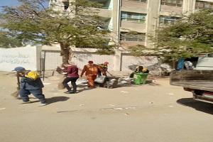 تكثيف حملات النظافة بشوارع وميادين الحي