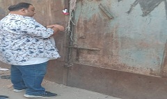 غلق وتشميع مخزن كرتون بشارع فايز