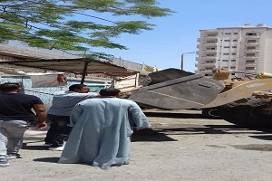 حملات لرفع اشغالات المقاهي بحي طره