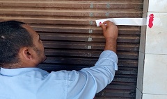 غلق وتشميع مطعم فول وطعمية بشارع محمود سامى البارودي 