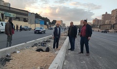 متابعة أعمال التطوير الجارية بشارع مصر حلوان الزراعي