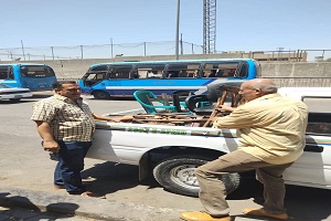 حملة لرفع الاشغالات ببعض شوارع الحي