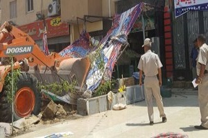 حملة مكبرة لإزالة الإشغالات بشوارع السيدة زينب ومحيط المدارس