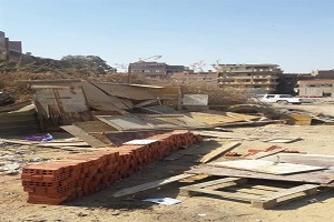 رفع الأكشاك المخالفة بشوارع المعصرة