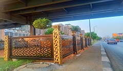 تركيب أسوار حديديه جديده والفازات الديكوريه بطريق صلاح سالم