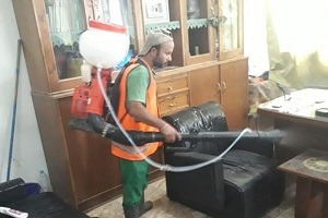 تعقيم وتطهير مبنى مجمع الأحياء