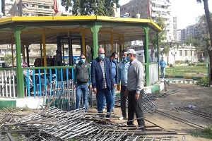 متابعة أعمال التطوير الجارية بالحي  