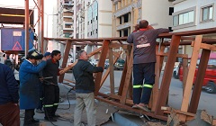 رفع البوابات الديكوريه الموجوده بمنطقه متحف الحضارات بمصر القديمه