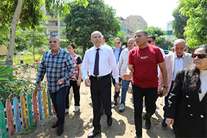 محافظ القاهرة يتفقد اقامة مشتل نباتات مصر الجديدة بحي النزهة