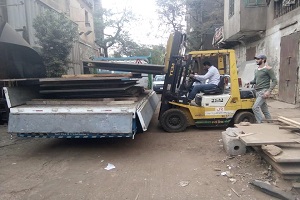 حملة لرفع إشغالات شارع الركبي