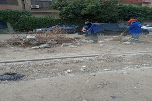 حملات النظافة ورفع تراكمات القمامة وإزالة الإشغالات بالحي