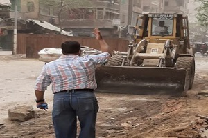 أعمال توسعات بشارع المطراوى بحي المطرية